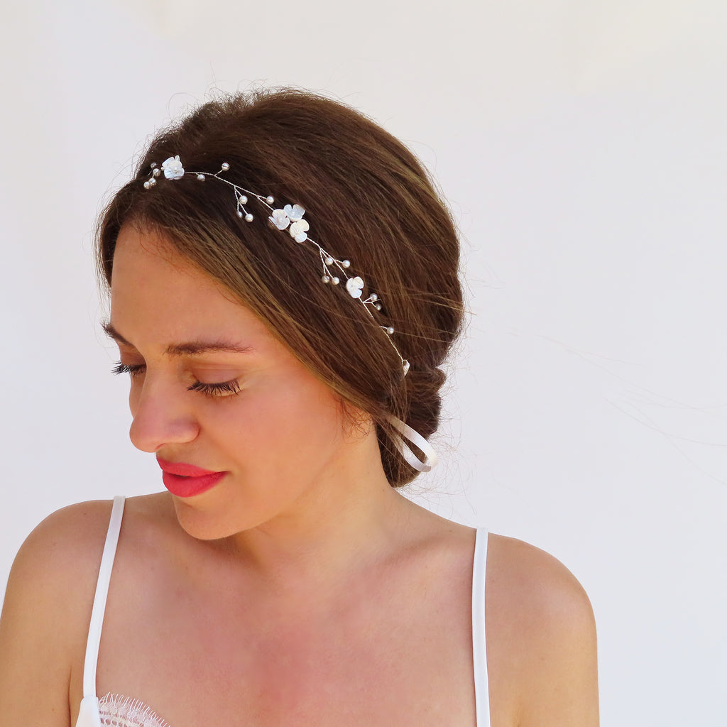 silver headband for bridesmaid 