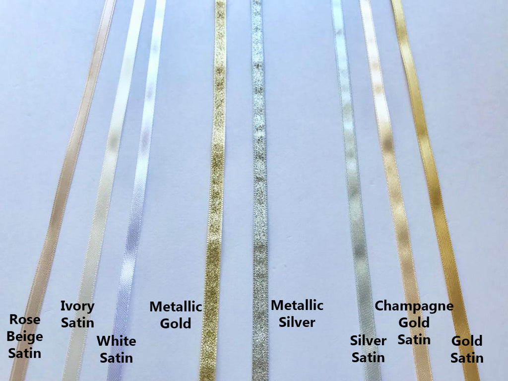 satin ribbon selections for bridal headpieces