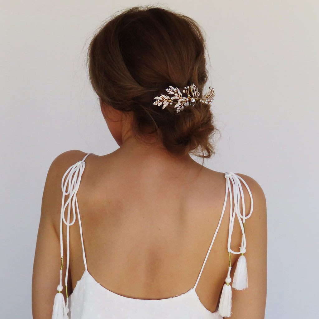 hair comb wedding pearl