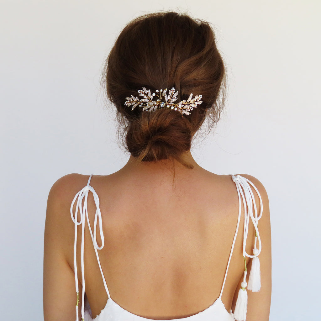 swarovski bridal hair comb