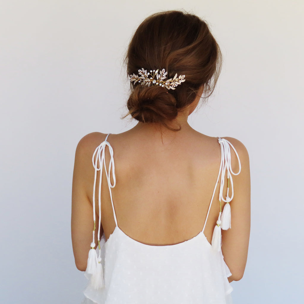 bridal hair comb for bun