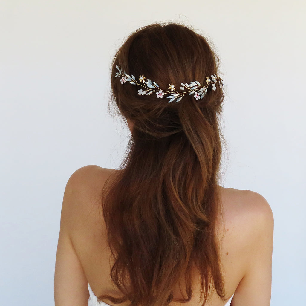 floral wedding crown