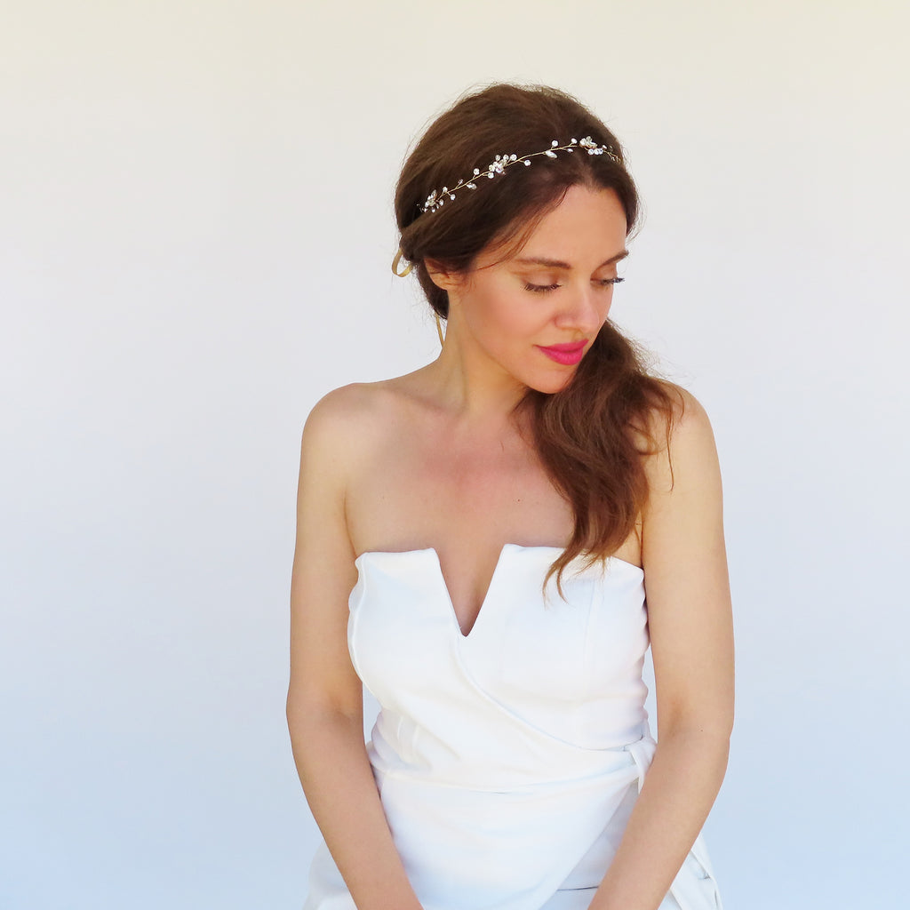 crystal bridal hair band