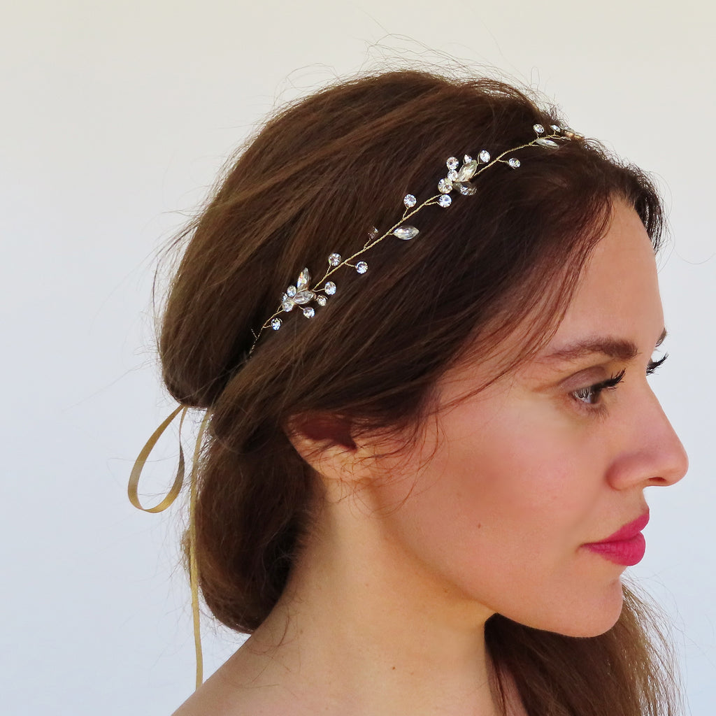 gold wedding hair accessories