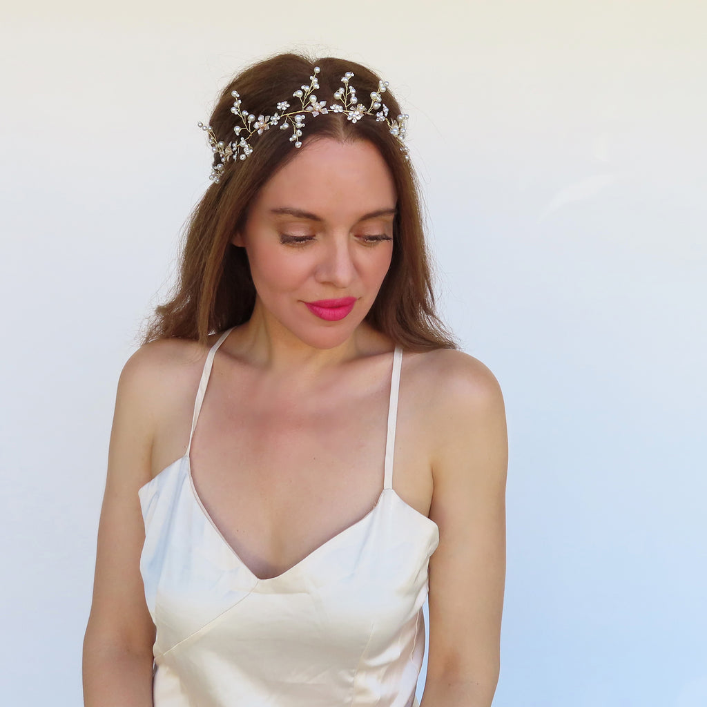 statement bridal hair piece for hair down 