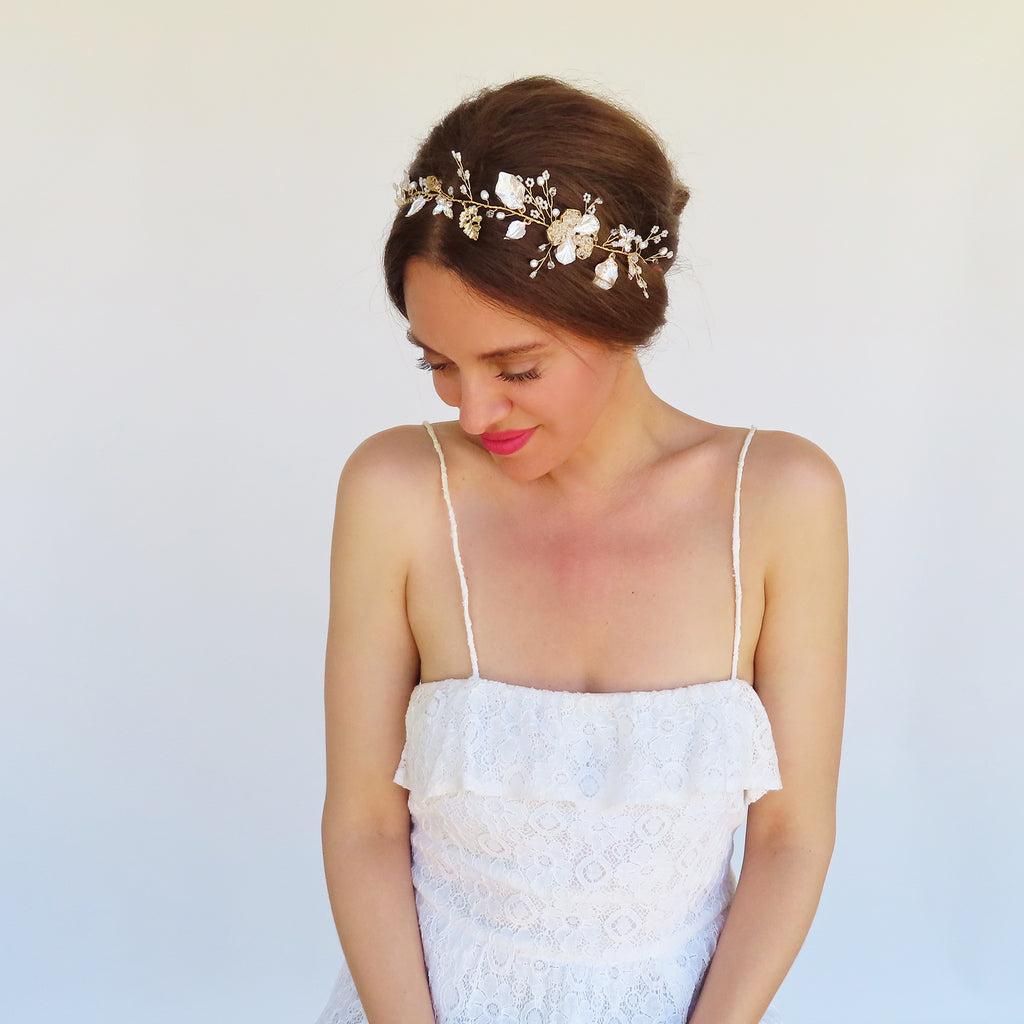 pearl and rhinestone headband