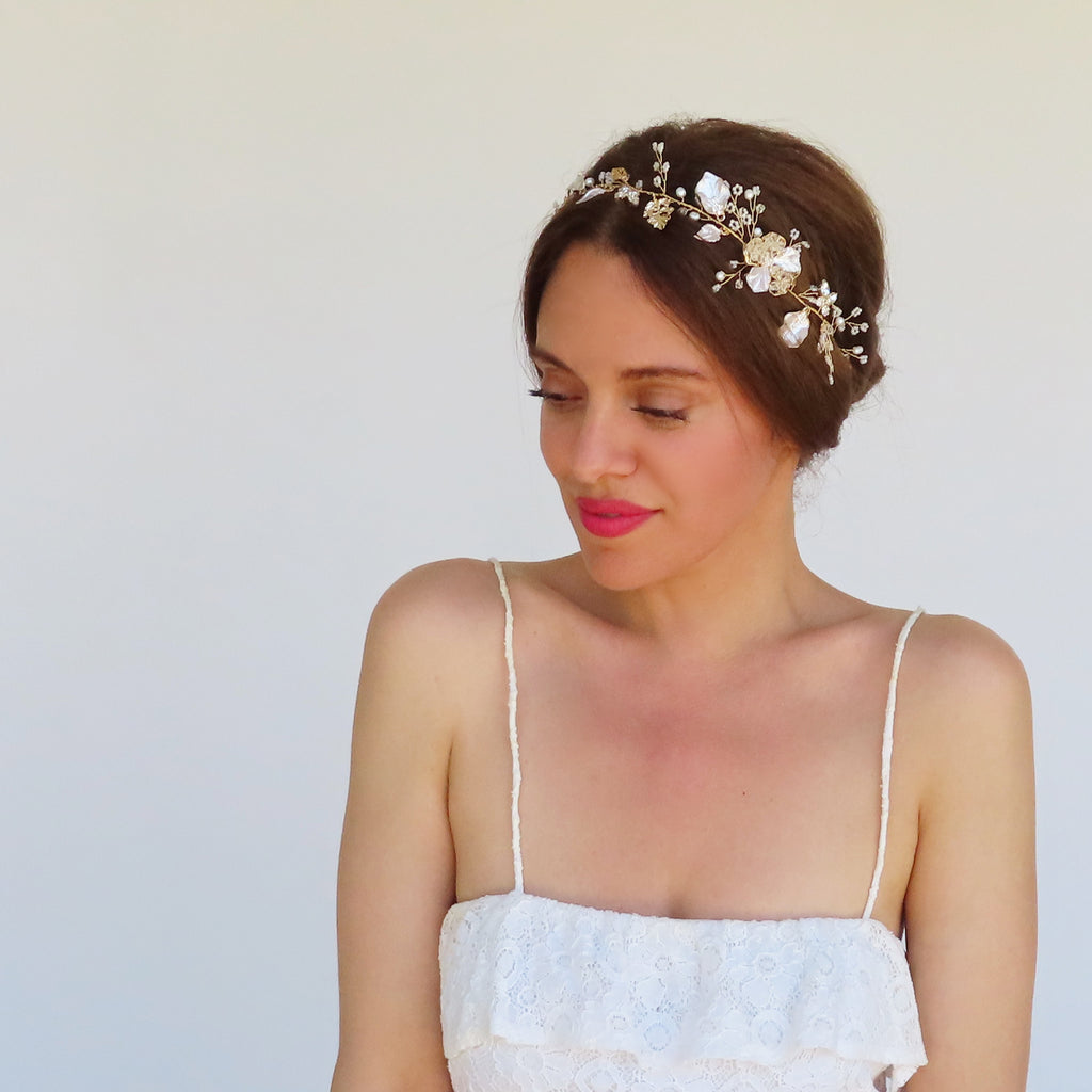 flower headpiece for bride