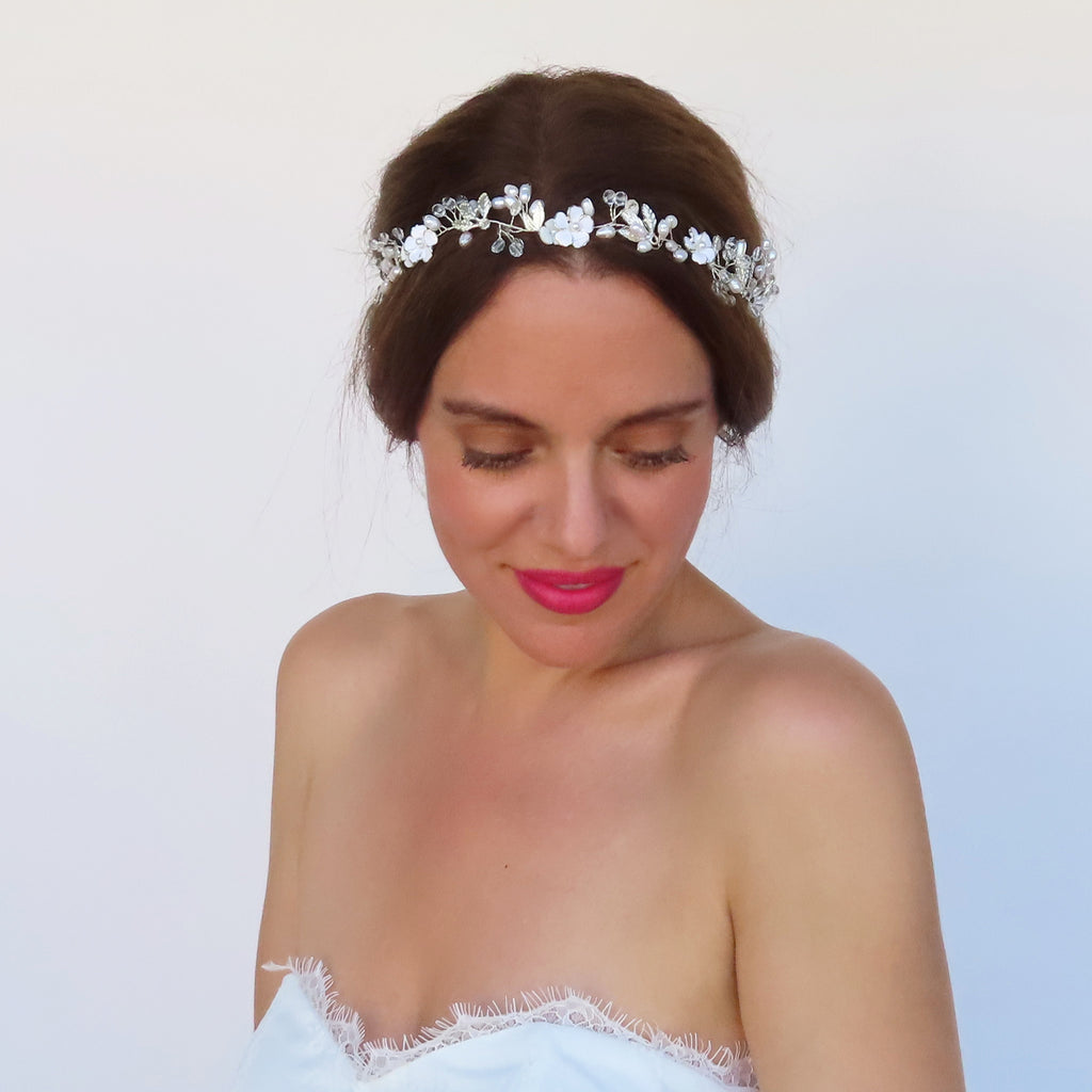 silver rhinestone headpiece