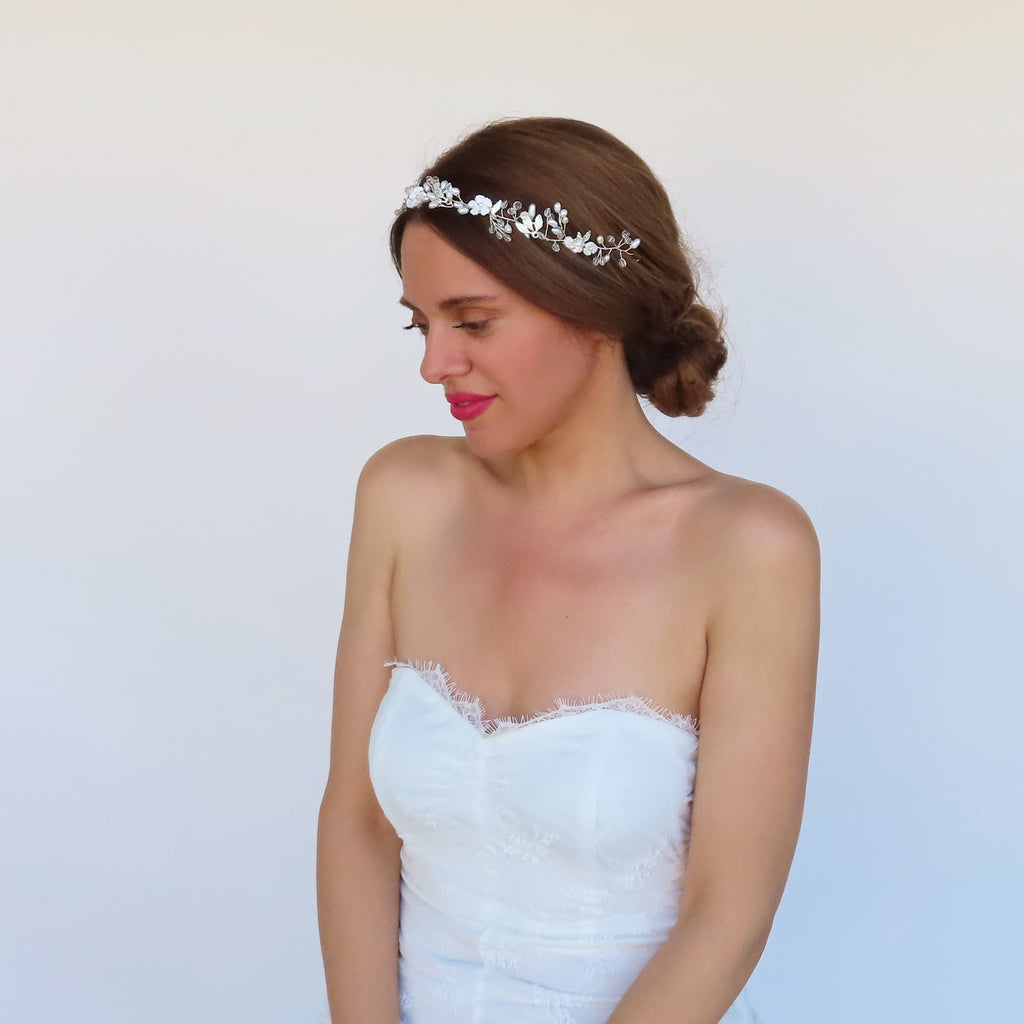 wedding hair vine with crystals