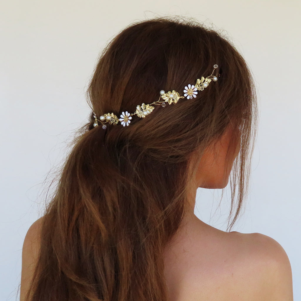 flower bridal hair vine