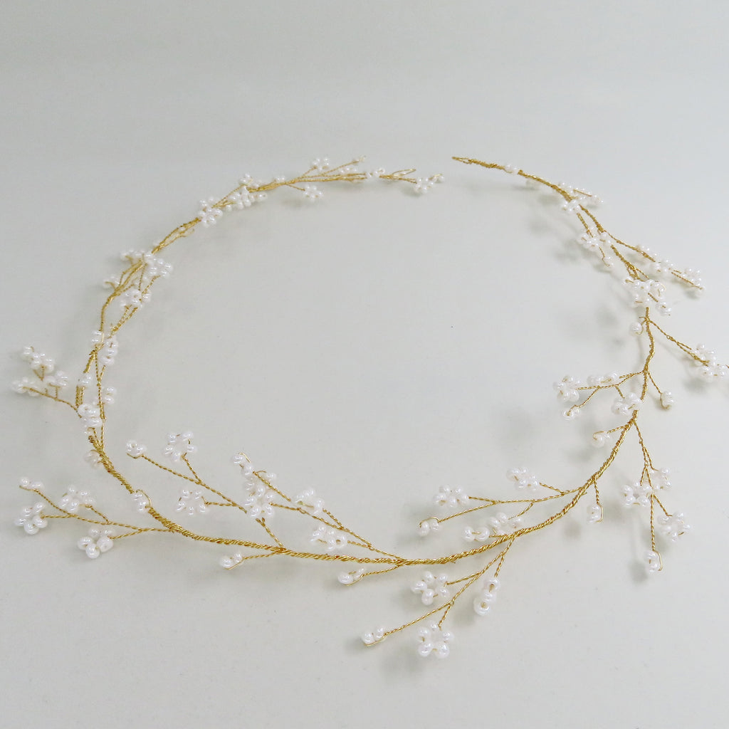 pearl floral headpiece