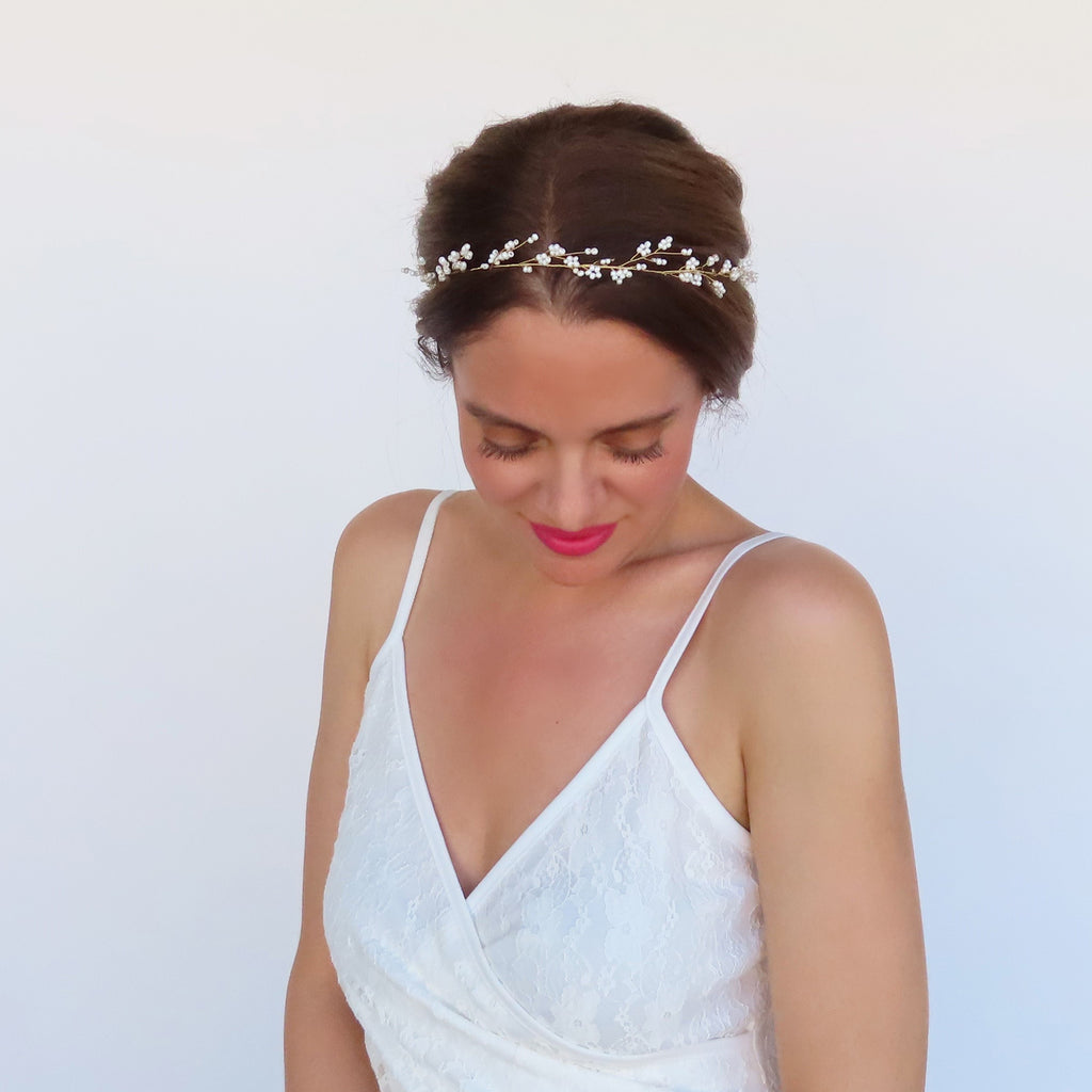 pearl flower crown