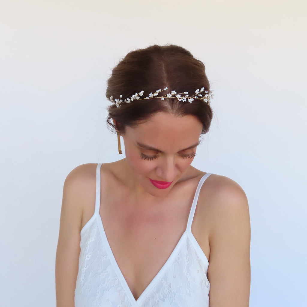 boho headpiece for wedding bride